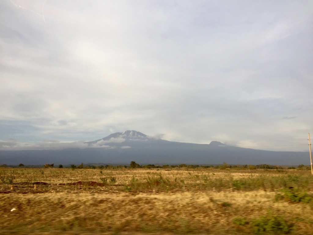 Looking back (and up) at Mount Kilimanjaro