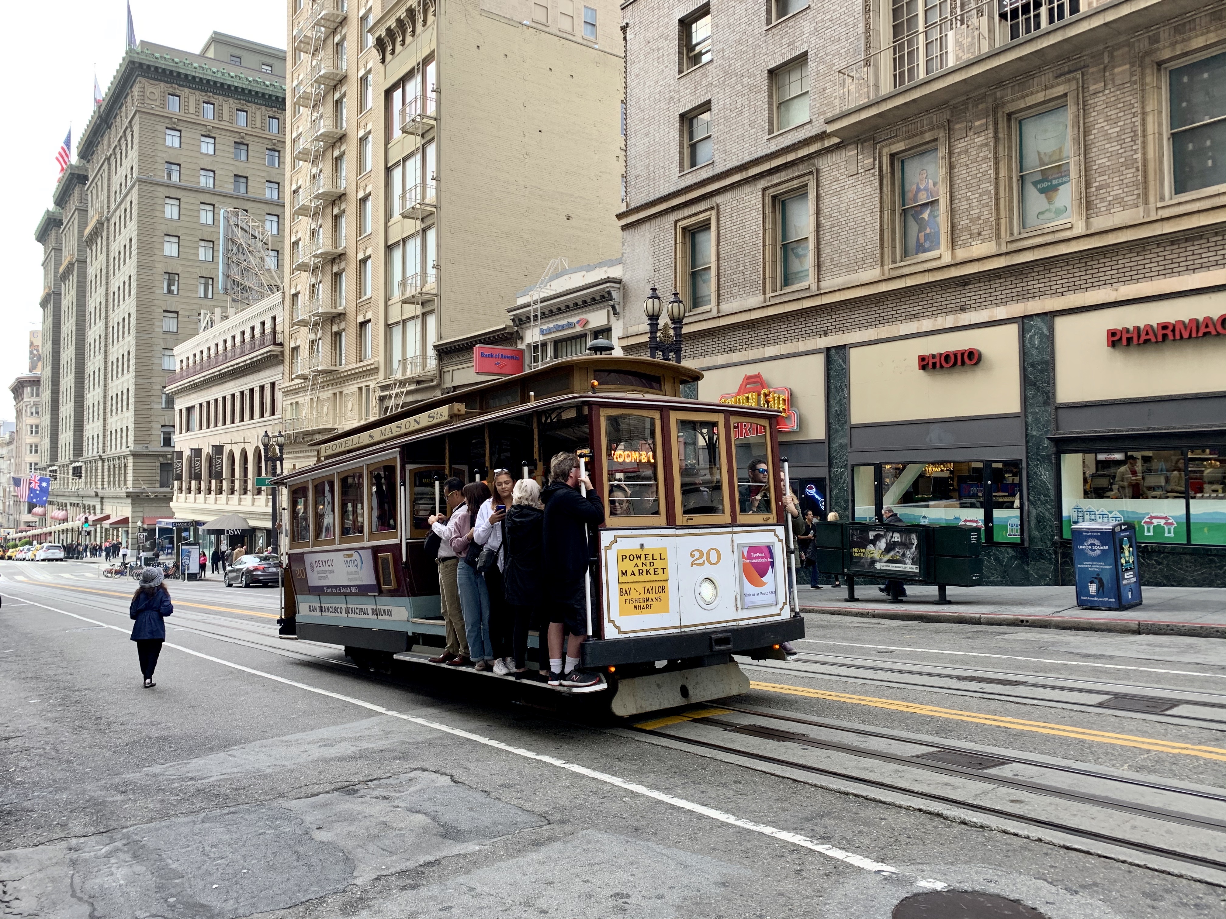 Union Square tram car San Francisco